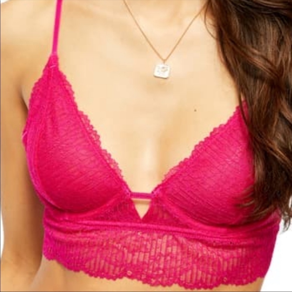 Free People Alyssa Underwire Bra Fuchsia Fantastic‎ Size Small